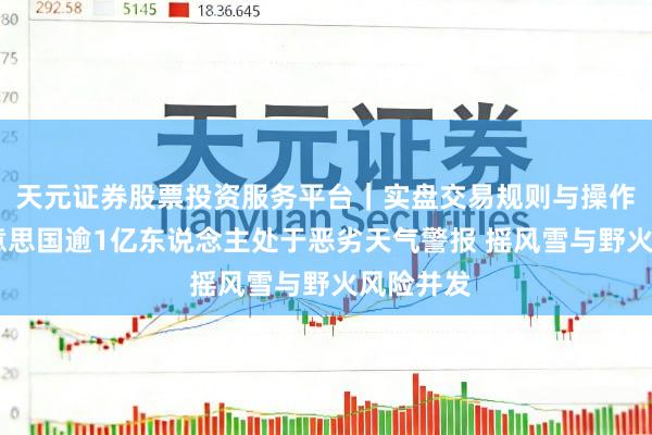 天元证券股票投资服务平台｜实盘交易规则与操作指南 好意思国逾1亿东说念主处于恶劣天气警报 摇风雪与野火风险并发